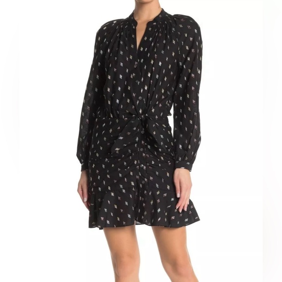 NWT Veronica Beard Alia dress size 6 black with colorful metallic party dress - Picture 12 of 14